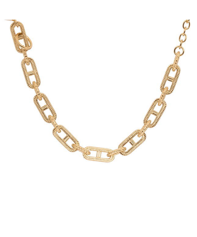 Cormani Gold Tone Chain Dog Necklace Collar - TANK TINKER