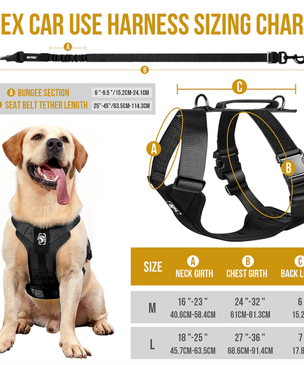 REX Car Use Dog Harness - TANK TINKER