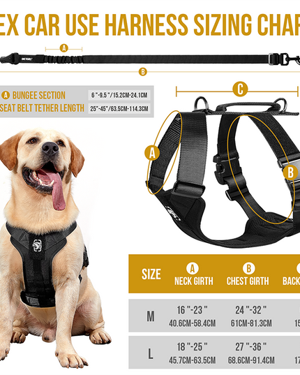 REX Car Use Dog Harness - TANK TINKER