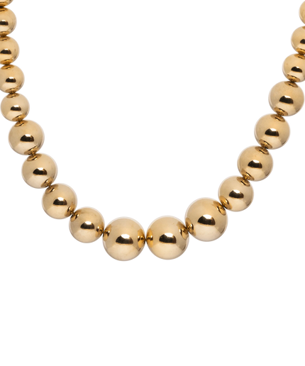 Terabust Gold Tone Spheres Dog Necklace Collar - TANK TINKER